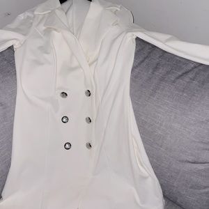 White mini long sleeve